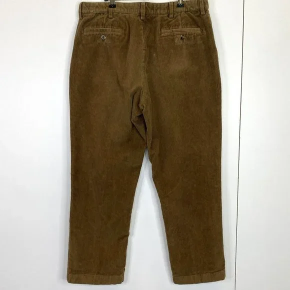 L.L. Bean Pants Mens Size 36x29 Stretch Country Corduroy Pants Natural Fit Brown - Picture 2 of 4